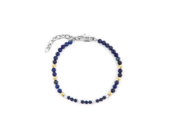 Bracciale 4US: Cesare Paciotti Uomo Autunno Inverno 23 in Acciaio Lapislazzulo 4UBR6226 - 4UBR6226